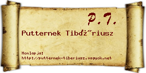 Putternek Tibériusz névjegykártya
